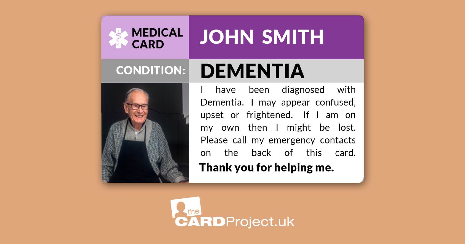 Dementia Awareness Photo Medical ID Card 